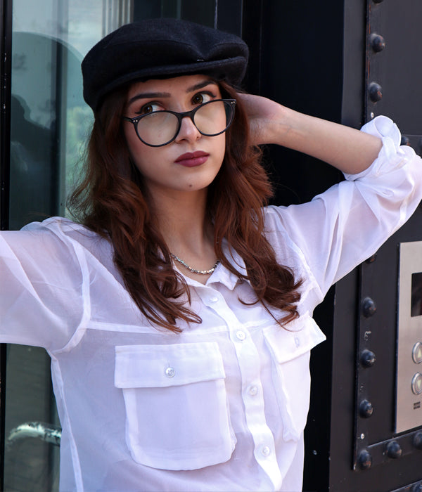 White Georgette Shirt