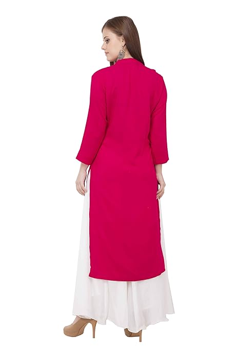 Hot Pink Straight Kurti