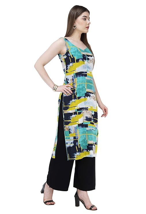 Abstract Print Multicolor Kurti