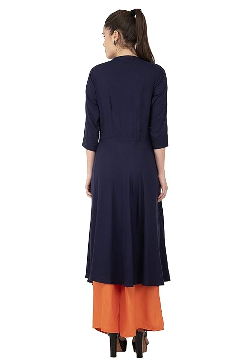 Navy Blue Anarkali Kurti