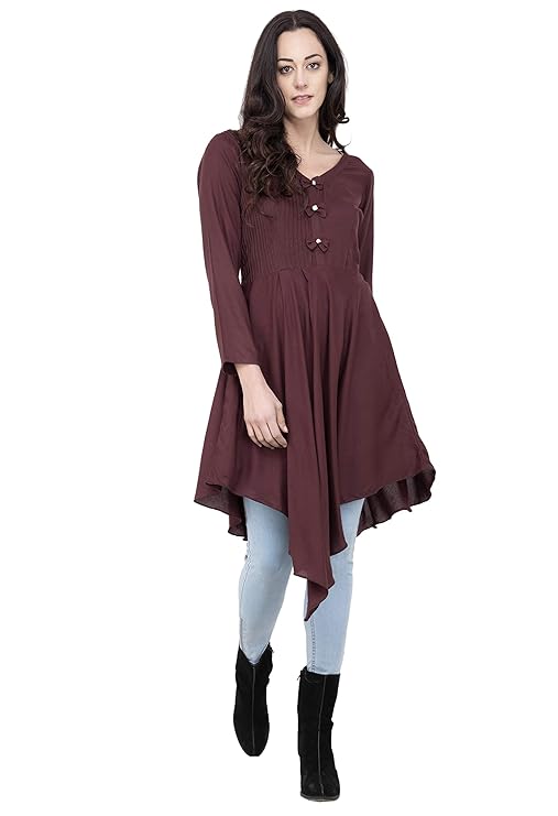 Brown Asymmetric Kurti