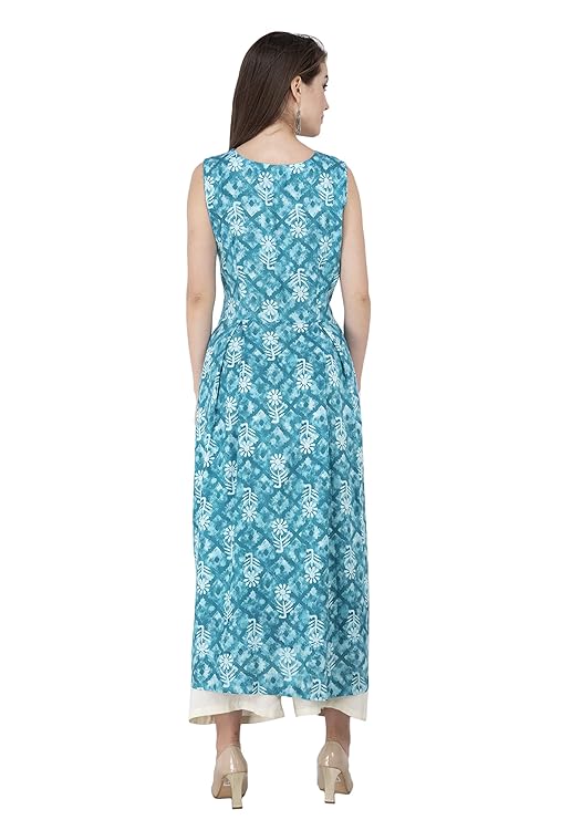 Blue Front Slit Kurti