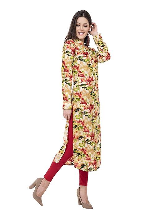 Floral Print Straight Kurti