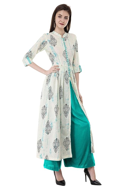 Off-White Block Print Kurti