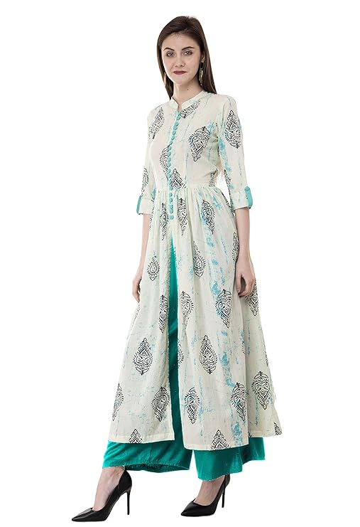 Off-White Block Print Kurti