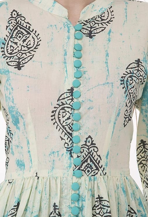 Off-White Block Print Kurti